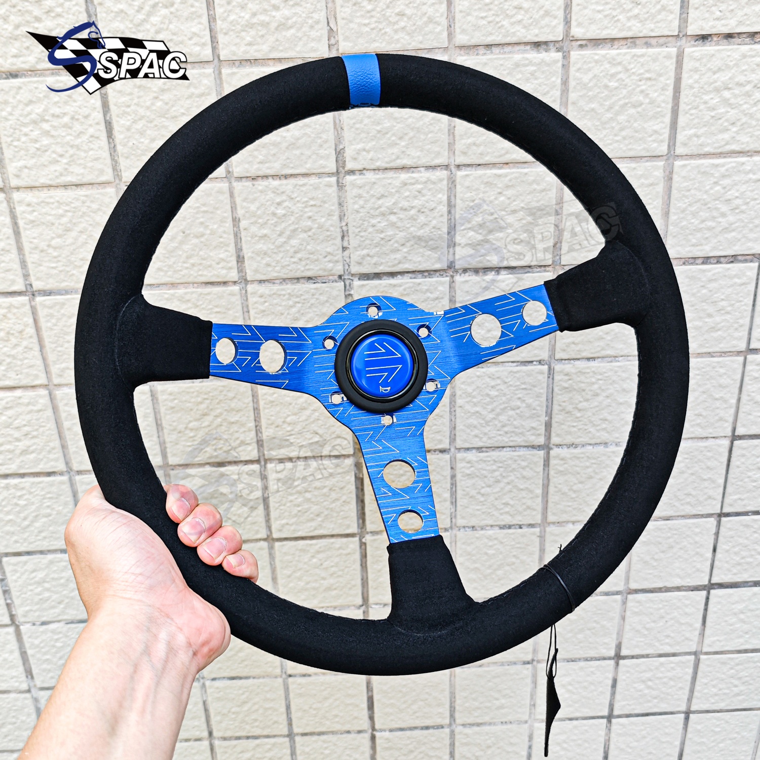 MOMO Ultra Graffiti Lenkrad Universal Wildleder Tuning Wheel Racing Sportwagen Lenkrad
