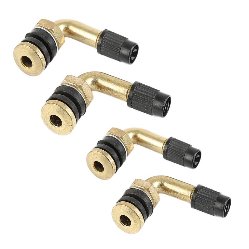 2-4 pz 90 gradi angolo in lega di alluminio stelo valvola pneumatico moto Auto ruota pneumatici Tubeless steli valvola per cerchioni parti di ruote CNC: 4PCS