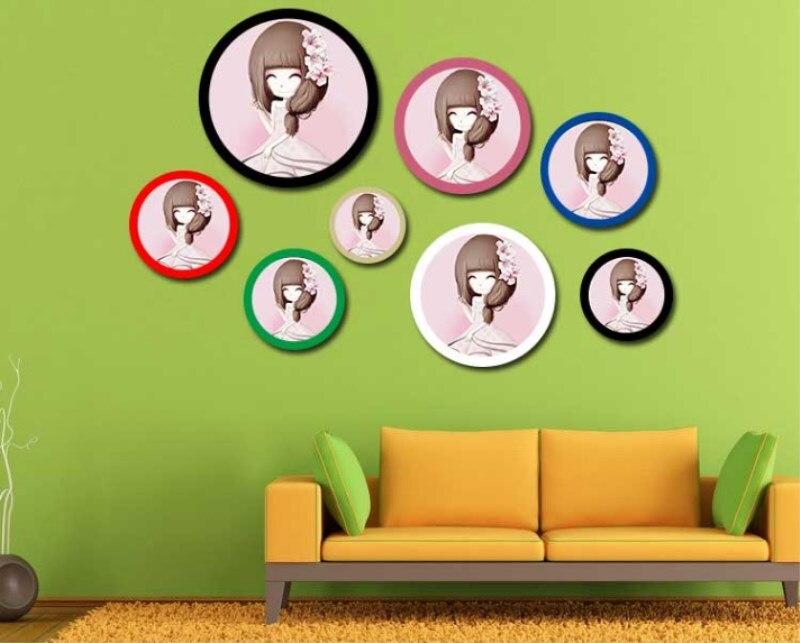 Ronde Europese Fotolijst Opknoping Muur Massief Houten Decoratie Creatieve Fotostudio Combinatie Fotowand Thuis Fotolijst