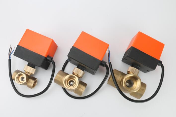 DN15/DN20/DN25 Electric Motorized Thread Ball Valve Brass AC 220V 2 Way 3-Wire 1.6Mpa with Actuator For water, gas, oil