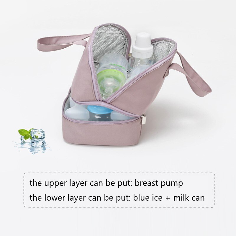 Reusable Insulated Thermal Bag Breast Milk Refrigerated And Fresh-keeping Milk Ice Pack Waterproof Women Bag Organizer