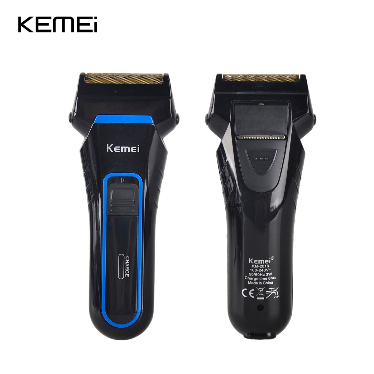 KM Electric Razor Electric Shavers for Men Rechargeable Electric Shaver Portable Electric Razor Sideburns Cutter 2 Blades