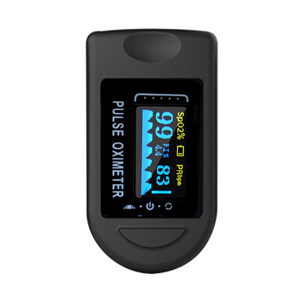 Compteur numérique de mesure de capteur d'oxygène de sang d'affichage d'oxymètre de pouls du bout des doigts OLED pour l'amateur de sport à la maison: Black