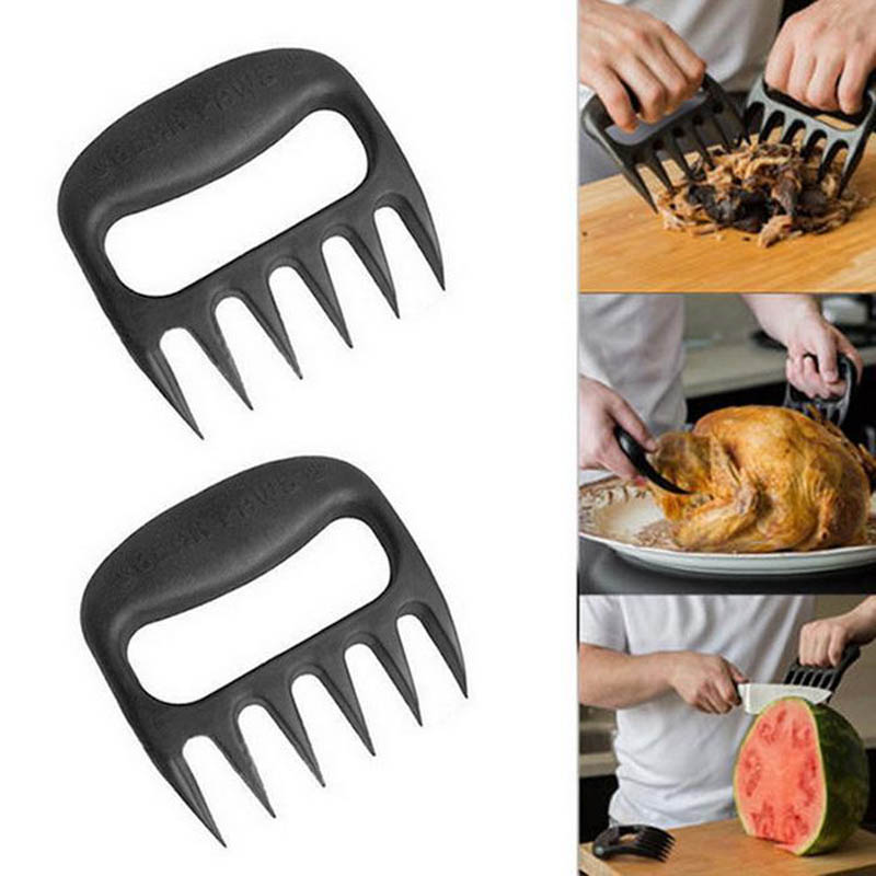 1pc BBQ Accessories Meat Shredder Strong Pulled Pork Puller BBQ Fork Bear Claw Fruit Vegetable Slicer Cutters Cooking Tools