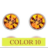 Joyme Sieraden Verzilverd Ronde Aaa Zirkoon Stud Oorbellen Voor Vrouwen Goedkope Sieraden Accessoires: Color 10