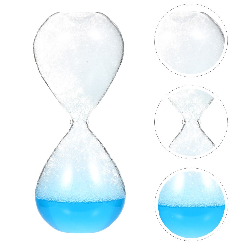 Decorative Hourglass Glass Sand Clock Timer Adornment Home Timing Tool: Blue