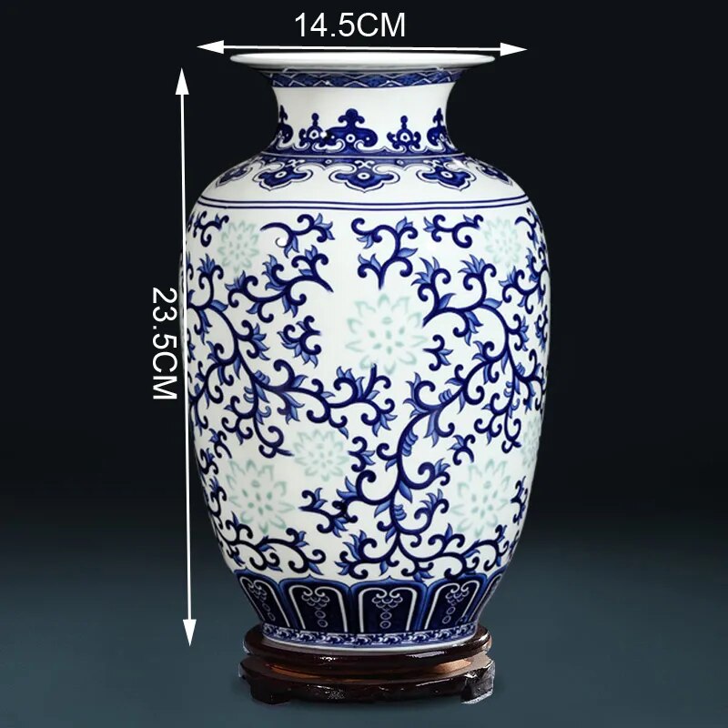 Bone China Flower Vase, Home Decor, Chinese Tradition Vases for Flowers, Ceramic Vase Decoration Home, Living Room: Light Grey