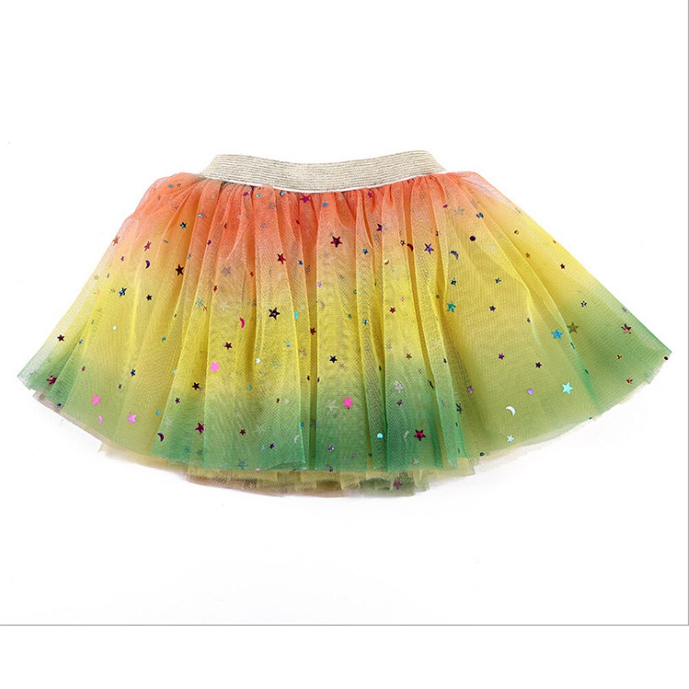 Kids Meisjes Tutu Rok Star Sequin Tule Prinses Rok Ballet Mesh Dance Casual Solid Peuter Kinderen Baljurk Rok: B / L