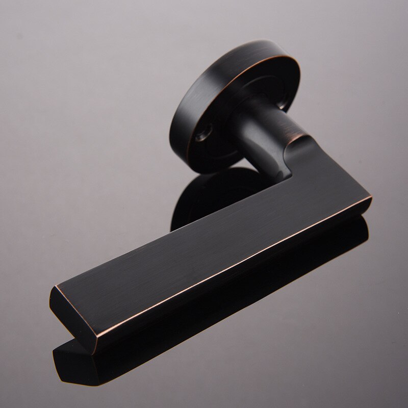 Door lock indoor wooden door lock bedroom split handle lock door lock black mute household universal indoor door lock