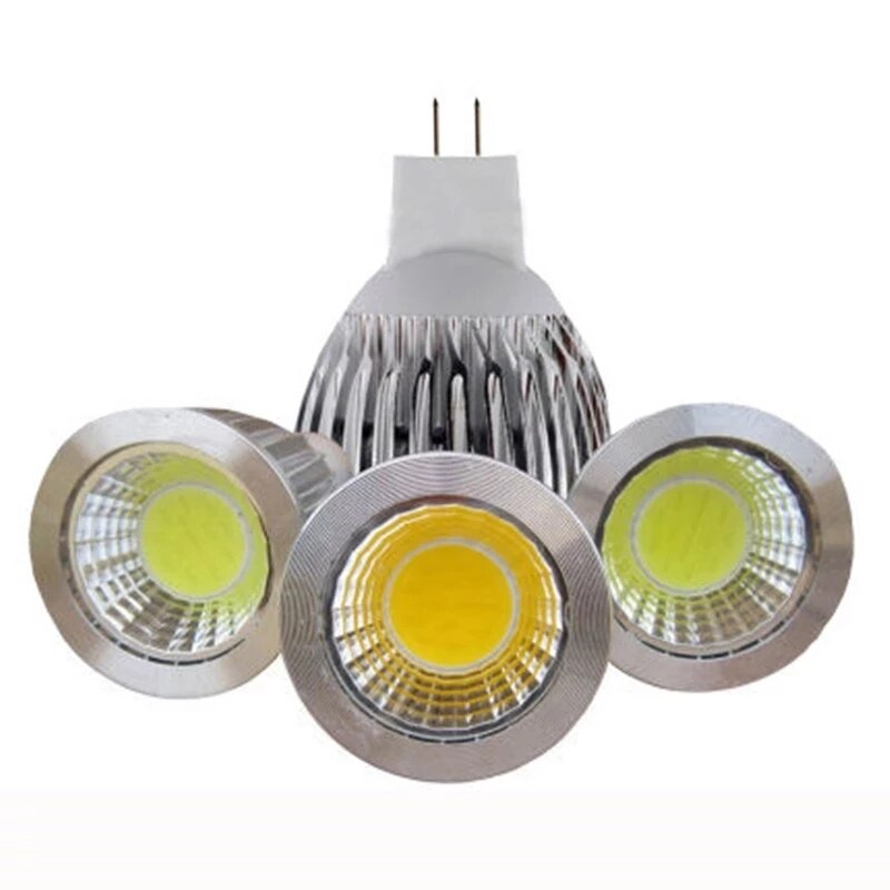 Nueva lámpara Led de alta potencia MR16 GU5.3 COB 9w 12w 15w foco Led Cob regulable blanco frío cálido MR16 12V bombilla GU5.3 220V/110V