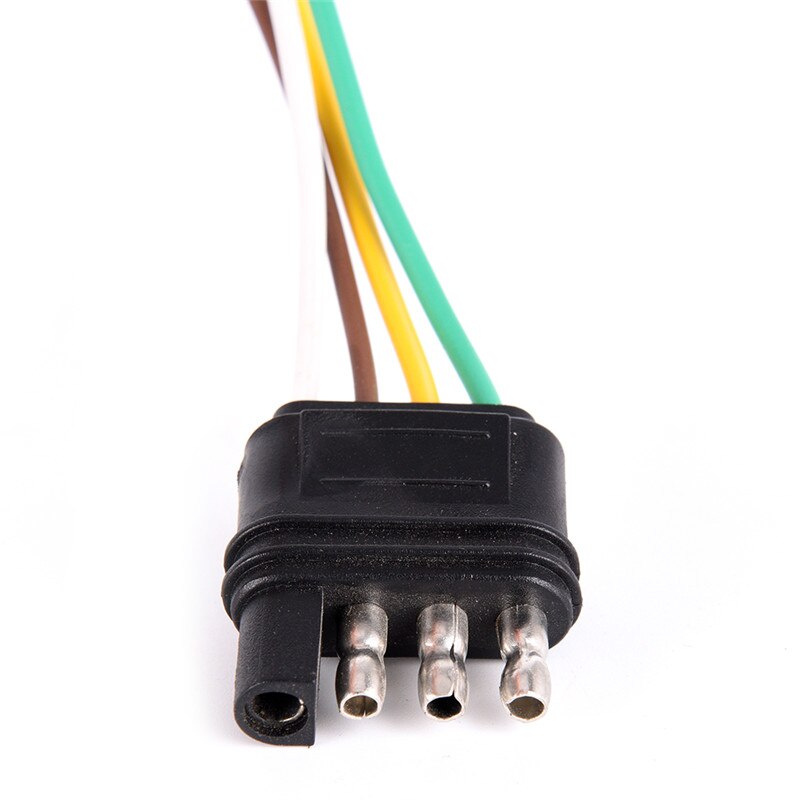1 stücke 2ft Anhänger Licht Kabelbaum Verlängerung 4-Stift Stecker 18 AWG Flach Draht Stecker 60CM