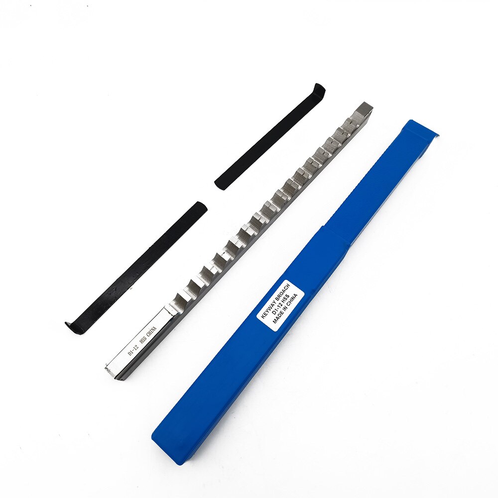 12mm D Push Type Keyway Broach Cutter &amp; Shim HSS High Speed Steel CNC Cutting Tool knife with Shims