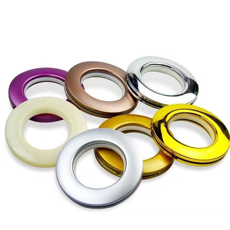 20pcs Curtain Perforation Accessories Ring Plastic Material 15 Colour Window-Dressing Hardware Installation Accessory Tools E120