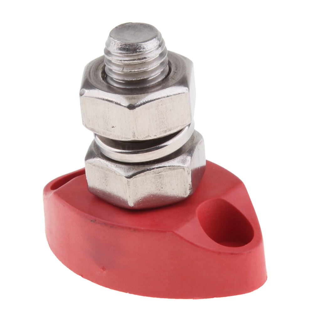 Red Junction Block Power Post Insulated Terminal Stud ,10mm 3/8'