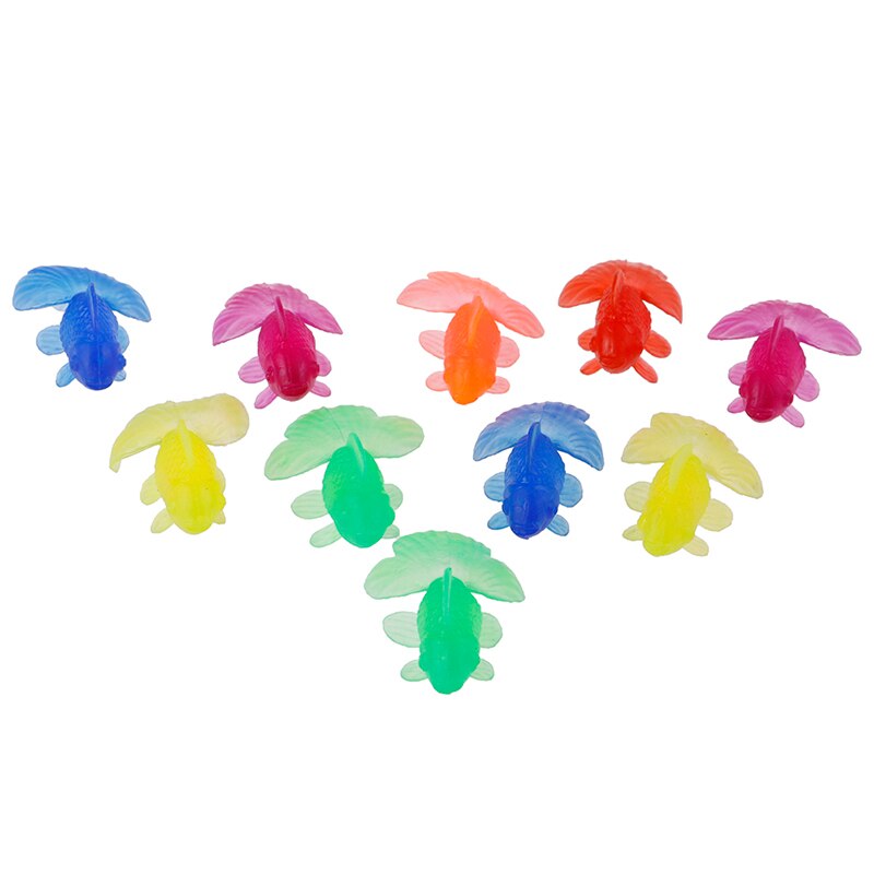 10 sztuk/partia miękkiej gumy złota ryby połowów zabawki plastikowe symulacji małe rybki dzieci dziecko zabawki wody hurtowych