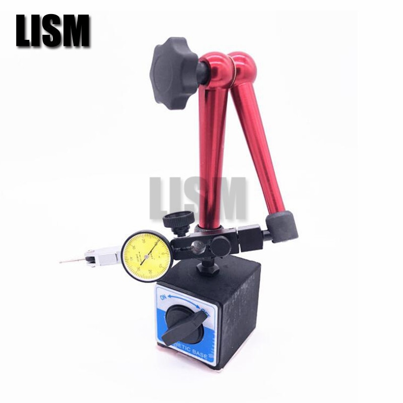 Dial Indicator +big universal Magnetic Stand Base Holder 0.8mm Dial /10MM dial Test Comparator For Equipment Calibration