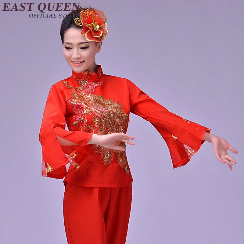 Folklórico de China ropa de Danza antigua traje de escenario espectáculo de danza ropa de fotografía trajes chinos de baile de tambor Yangko NN0908 C