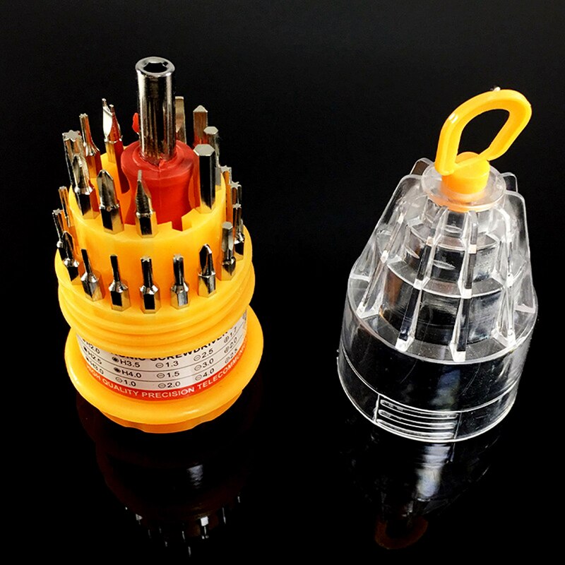 1 handle 30 blades Hand Tool Set General Household Hand Tool Kit with Storage Case Socket Wrench Screwdriver Knife Plastic Tool