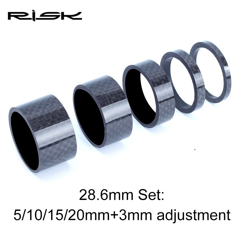 Risico Carbon Spacer Fiets Wasmachine Headset Stem Wasmachine Mtb Racefiets 1-1/8 &quot;28.6Mm OD2 Stem voorvork Aanpassing Spacer: Default Title