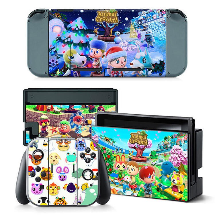 Cute Animal Crossing Vinyl Sticker Detachable Re-usable for Nintendo Switch Console & Joy-Con Controllers: Style 14