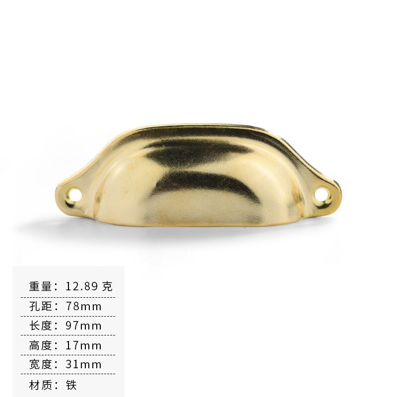 10 stuks goo-ki antieke kast kast beker meubel ladekast schelp handgrepen kastgreep antieke messing meubelgreep: Gevoed -5