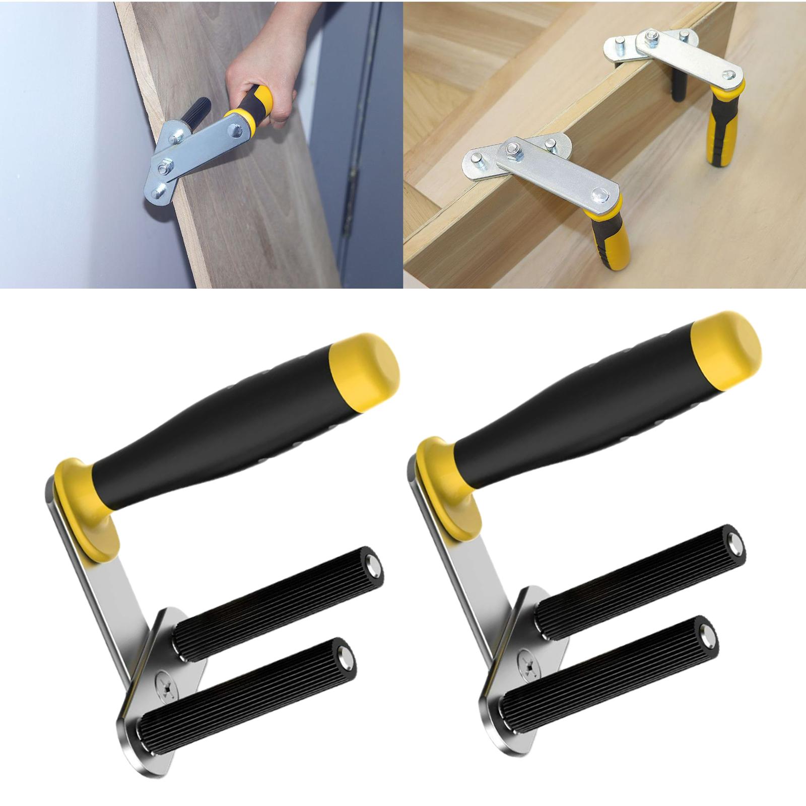 2Pcs Panel Carrier Gripper Adjustable Clamping Thickness Carrying Tool Hand Grip Heavy Duty for Glass Gypsum Board Sheet Plywood