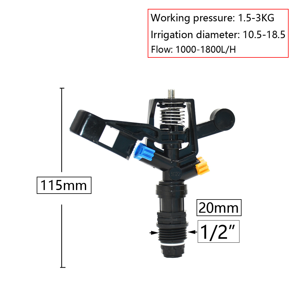 Automatische roterende straalsproeiers met  g1/2 mannelijke schroefdraad sproeikoppen voor tuin-, landbouw- en gazonirrigatie