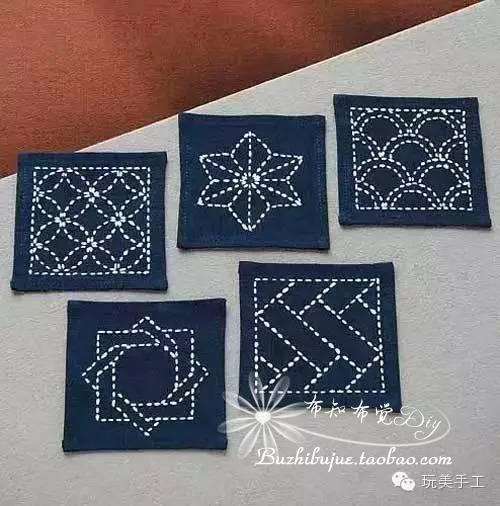 9pcs/set Japanese Style Classic Flowers Leaf Sashiko Templates Sashiko Stencil Drawing Pattern 12cm*12cm