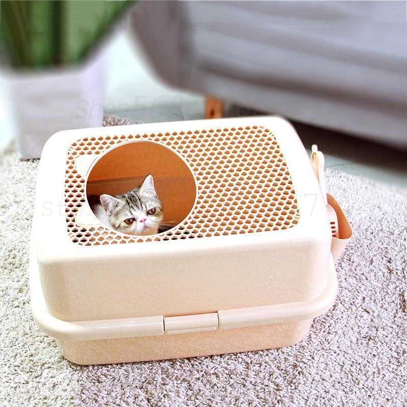 Fully Enclosed Cat Sand Basin Anti-splash Mesh Screen Super Large Cat Top Semi-enclosed Toilet Deodorizing Cat Sand Basin: Model5
