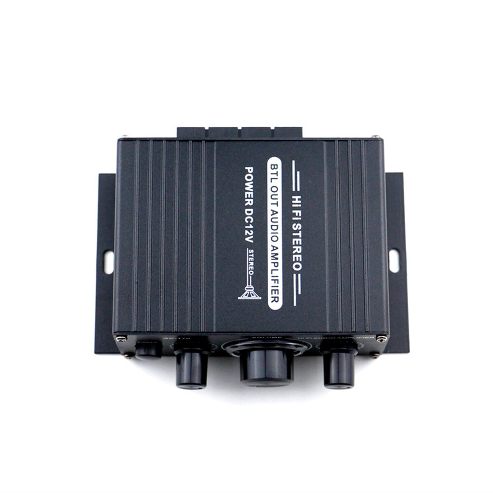 12V Mini Audio Power Amplifier Digital Audio Receiver AMP Dual Channel 20W+20W Bass Treble Volume Control Amplifiers
