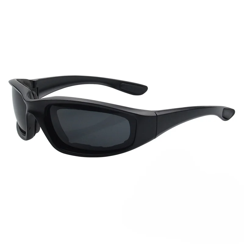 Universele Motorbril Fiets Motorfiets Winddicht Bril Mannen Vrouwen Zonnebril Anti-Fog UV400 Stofdicht Bril: Black
