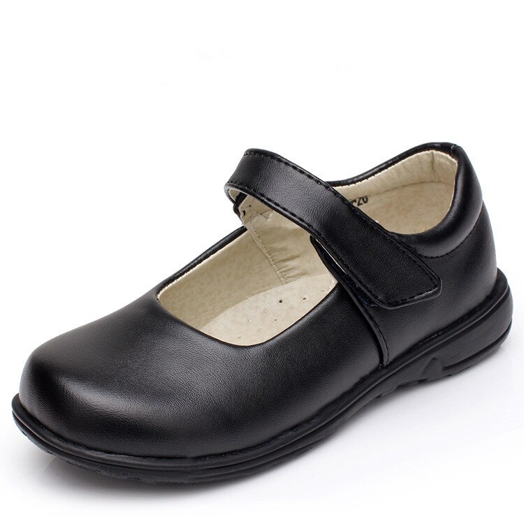 Girls Shoes For Children'S Black Leather Shoes Kids Baby Classic Student Single Glowing Shoe School Choral Performance Shoes