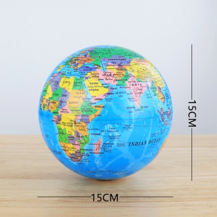 Globe tournant qui ne s&#39;arrête jamais, machine à mouvement perpétuel, carte du monde, décoration de salle,: blue no bracket