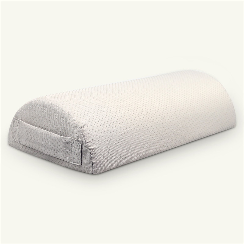 Office Desk Half Cylinder Home Foot Rest Pillow Solid Memory Foam Knee Cushion Comfort Non-Slip Relax Pain Relief Cushion Pad: white nonslip cloth