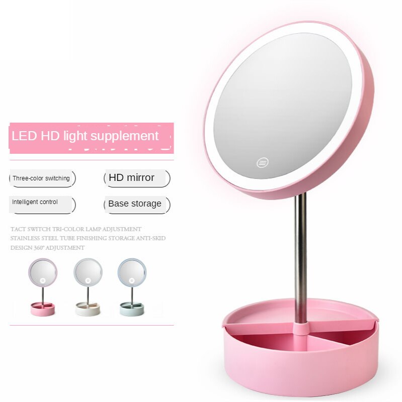 B0117s desktop smart tint spejl desktop led selvlysende modtage makeup spejl aktivitet