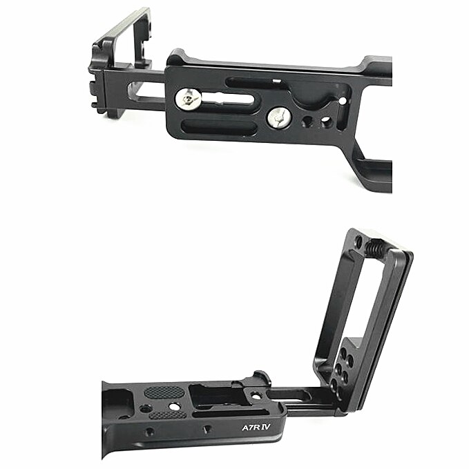 Extendable Quick Release L Tripod Plate Vertical Bracket for Sony A7R IV ILCE-7RM4 Camera: Black Extensible