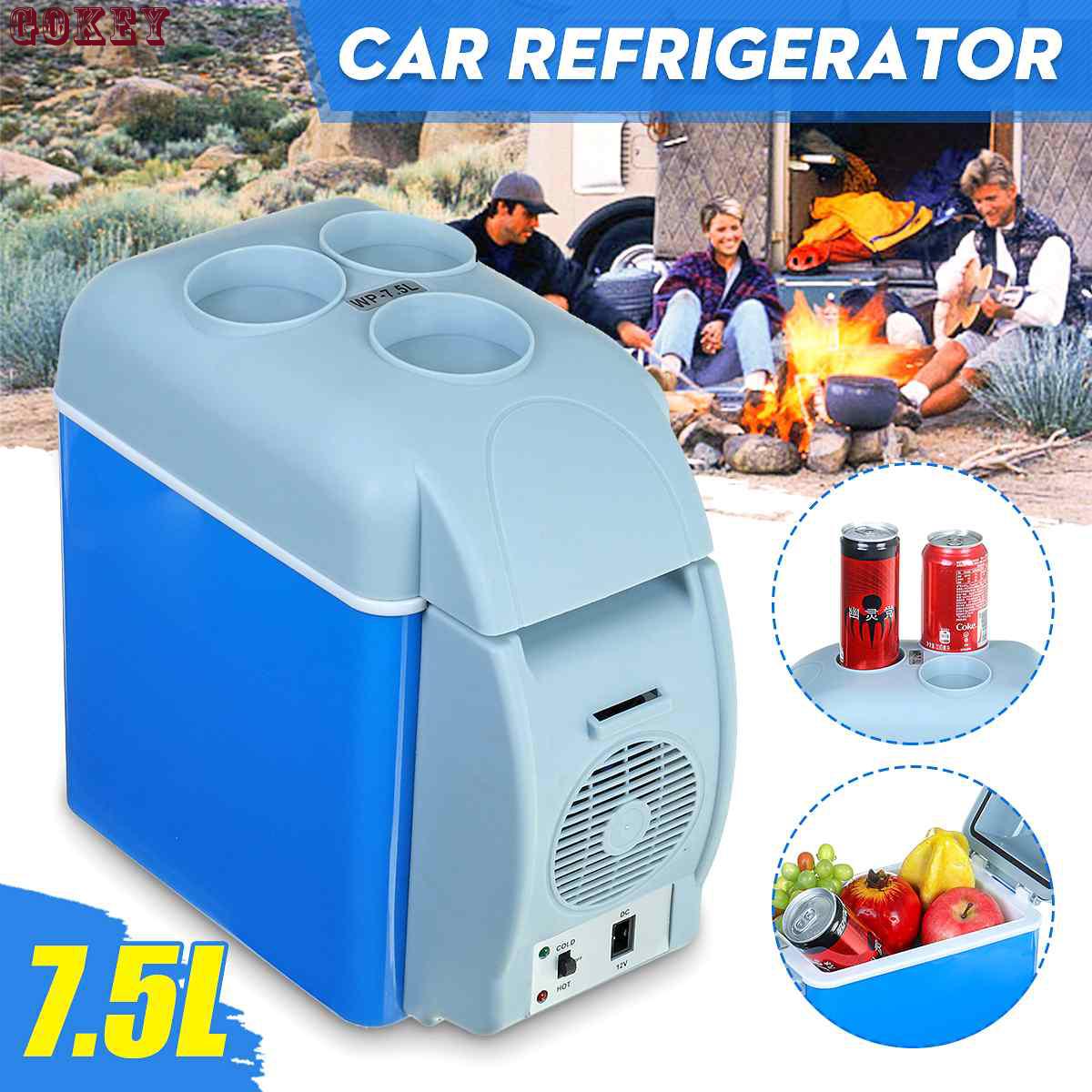 7.5L Refrigerator Cooler Warmer Freeze heating Fridge For Home Thermoelectric Electric Fridge Refrigerator Drink Cooking Tools