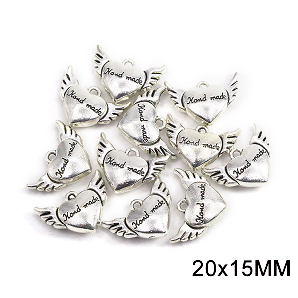 Sliver Brons Ronde Metalen Tags Handgemaakte Labels 14*14Mm Legering Naaien Labels Voor Ketting Armband Mode-sieraden Bevindingen 10Pcs: 4