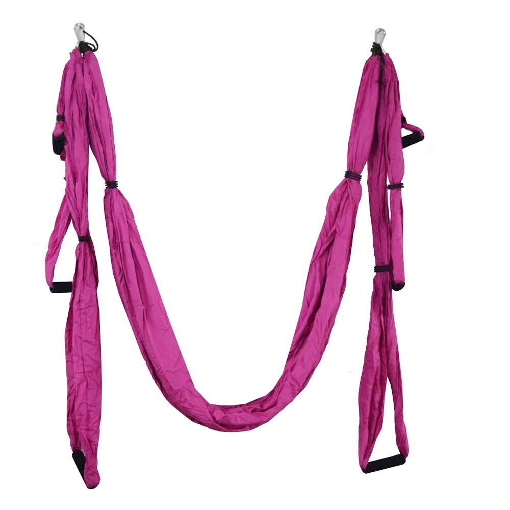 2.5*1.5 M Aerial Yoga Hammock Anti-gravity Inversion Swing OR Yoga Extend Belt + Ceiling Hanging Tray for Home Gym: Silver
