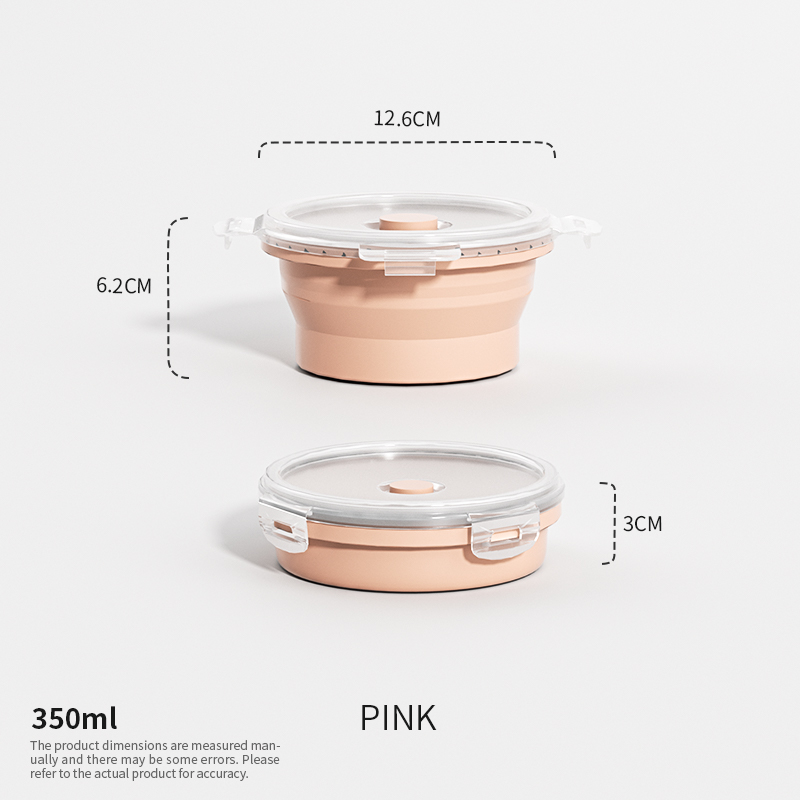 Contenitori pieghevoli per la conservazione degli alimenti Scatola da pranzo in silicone con coperchio Ciotole per alimenti Scatola da pranzo impilabile da cucina per dispensa e congelatore sicura: Multi