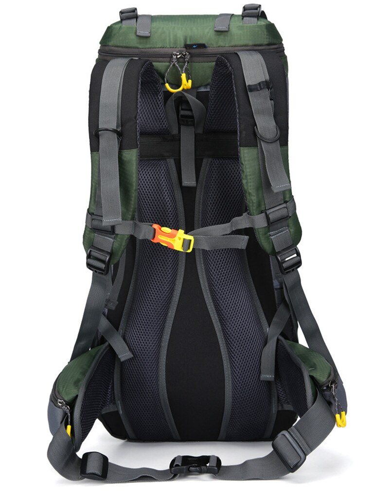 Mochila de 60 litros para deportes al aire libre, mochila de Camping, viaje, montañismo, senderismo, impermeable, cubierta de lluvia