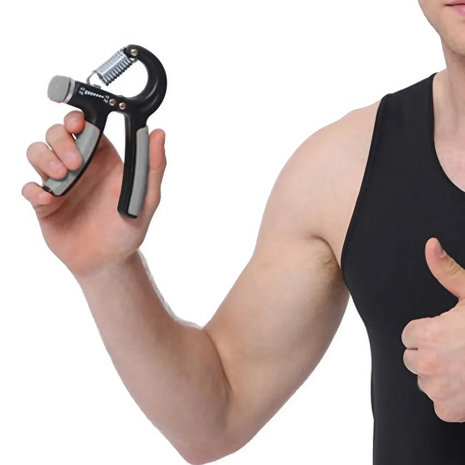 Verstelbare handgreepversterker R-vorm vingertrainer Draagbare sportaccessoire Carpaal tunneltherapie Trainingsapparatuur