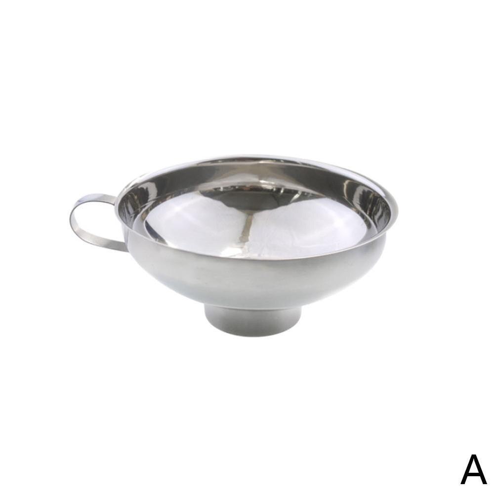 1Pc de acero de boca ancha Canning embudo cereales de arroz utensilio de tolva de alimentación grande frasco de cocina embudos S6Q9: A