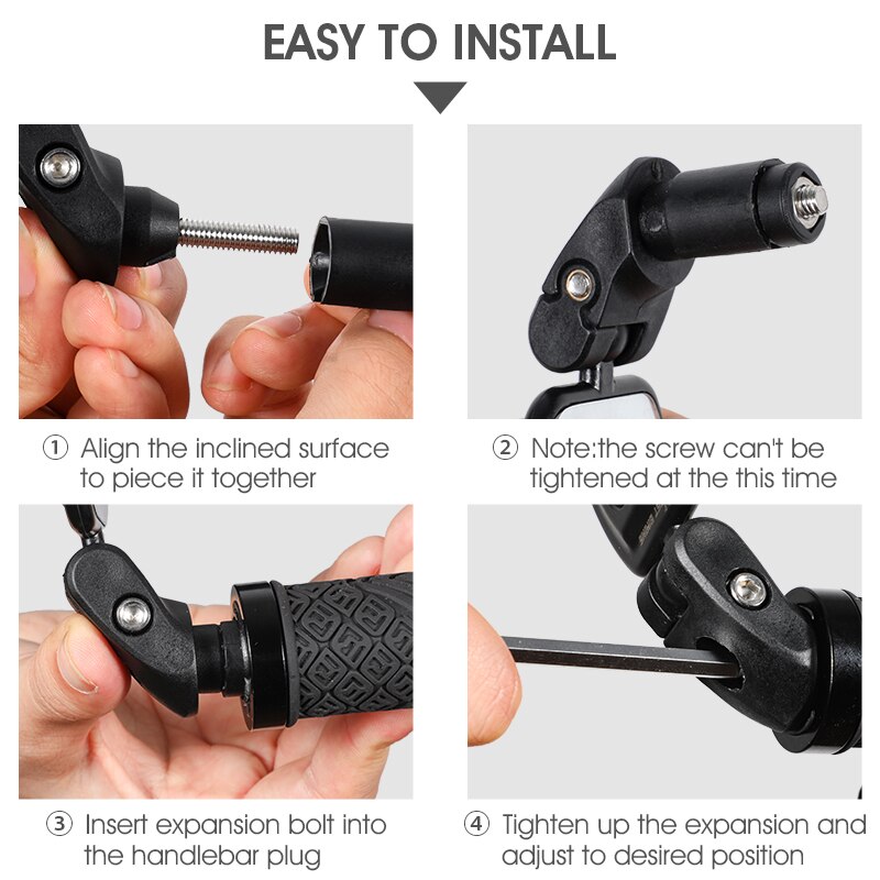 WEST BIKING Bike Rearview Mirror 360 Rotation Adjustable Wide Angle Cycling Rear View MTB Road Bike Bicycle Handlebar Mirrors