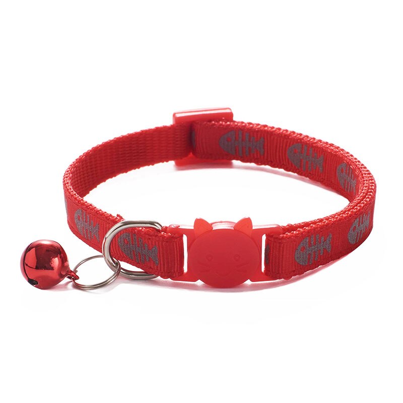 Pet Neck Ring Cute Safety Pet Neck Strap Adjustable Pet Printing Collar Solid Color Adjustment Belt Cat Dog Collar: Red