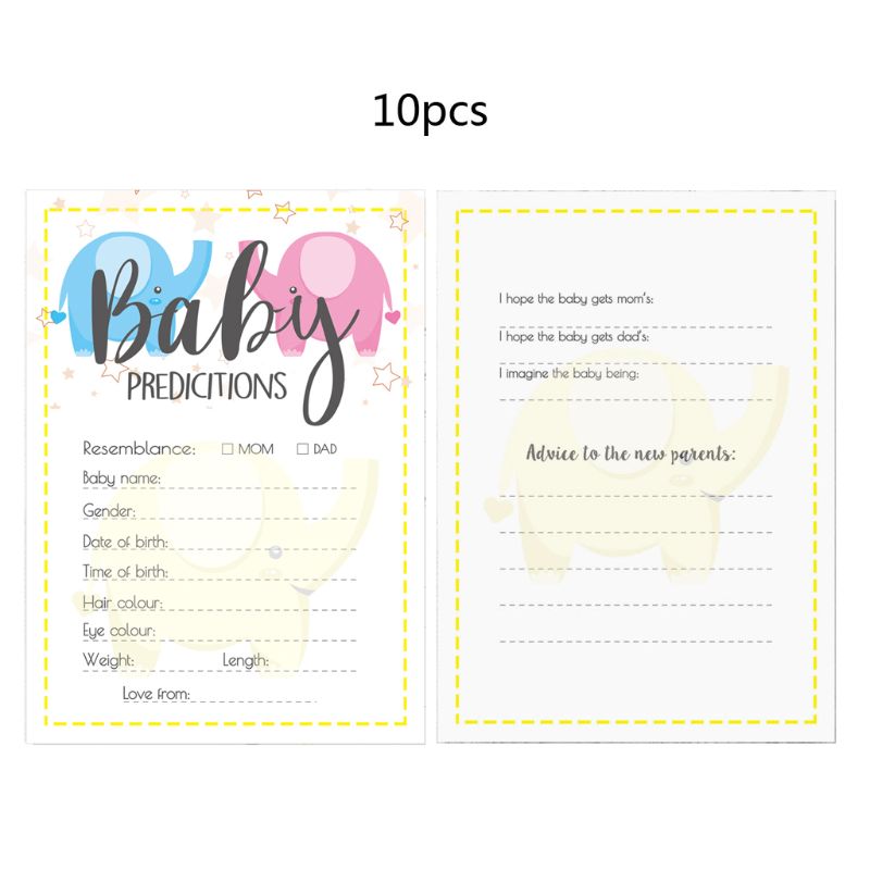 10 Pack Advice and Prediction Cards for Baby Shower Game Parent Message Advice Book Fun Gender Neutral Shower Party: 38