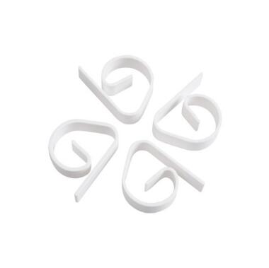 Pinces de table en plastique, 8/4 pièces, porte-tissu utile, fête pique-nique bal de mariage, multi-fonction: White 4