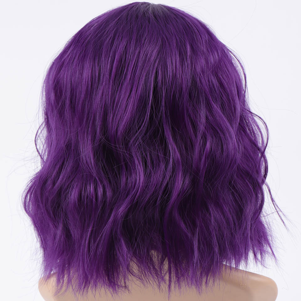 Peluca sintética shangke de pelo corto ondulado con degradado ombré, ideal para cosplay diario de estilo bob de fibra resistente al calor para mujer.: 4/27hl
