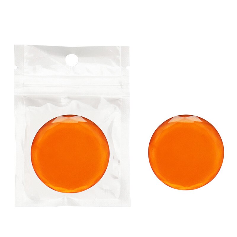 Support de pierre de Jade en cristal rond, colle adhésive pour Extension de cils colorés de , palette en verre stéréo, outils de maquillage: 1pc Orange
