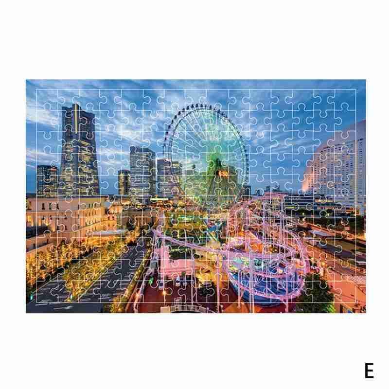 150 Piece Tube Scenery Intelligent Puzzles For Children Interactive Jigsaw Education Learning Brain Adults Teaser Toy Assem L7P0: E